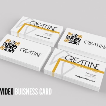 carte de visite QR code video creatine